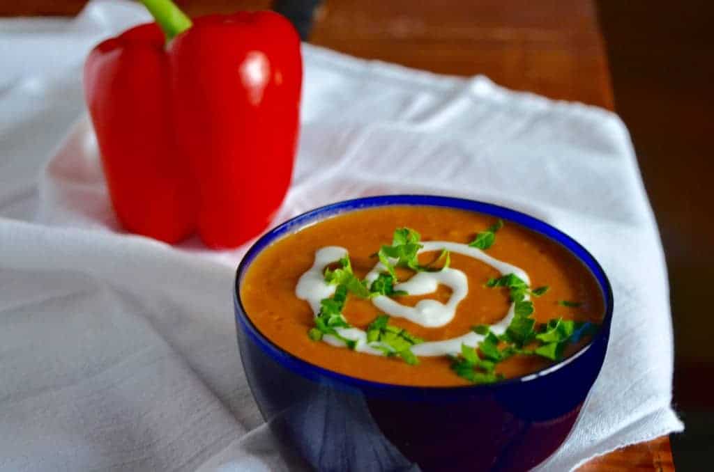 Paleo Roasted Red Pepper Soup | Paleo Scaleo