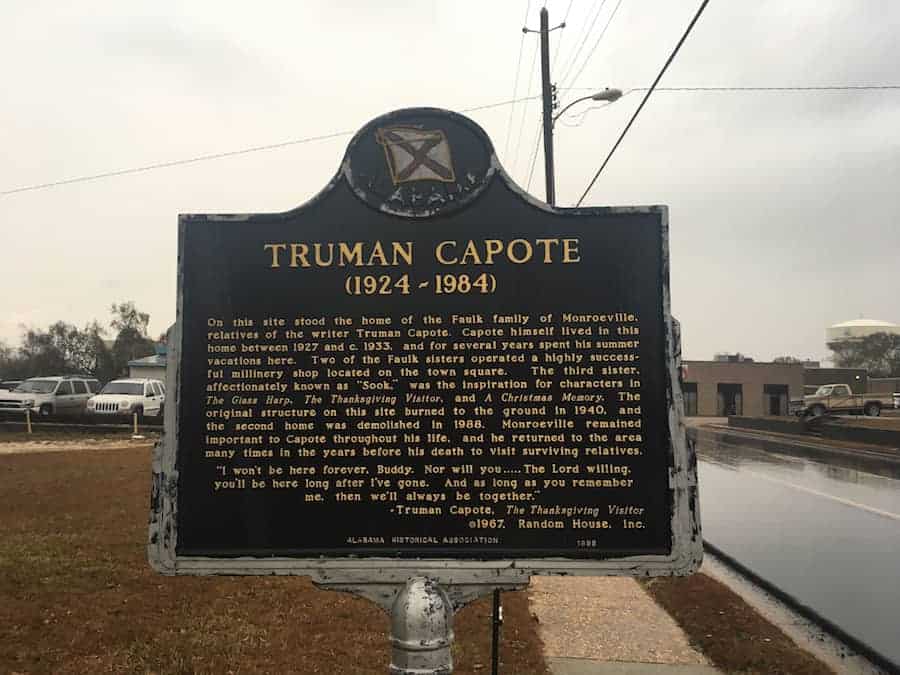 Truman Capote history sign