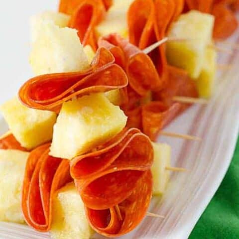 Pepperoni & Pineapple Skewers | PaleoScaleo.com