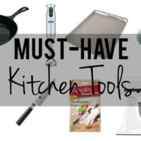collage of essential kitchen tools