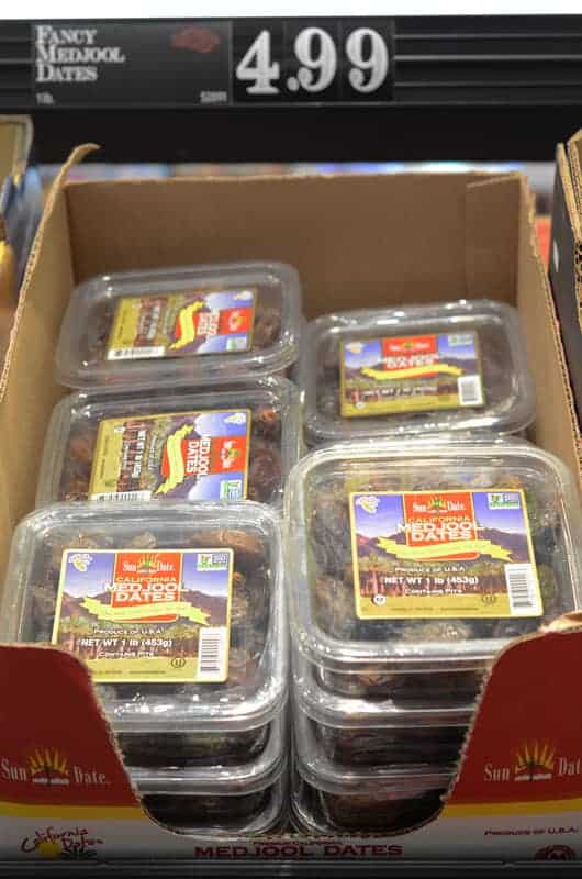 boxes of dates at Aldi