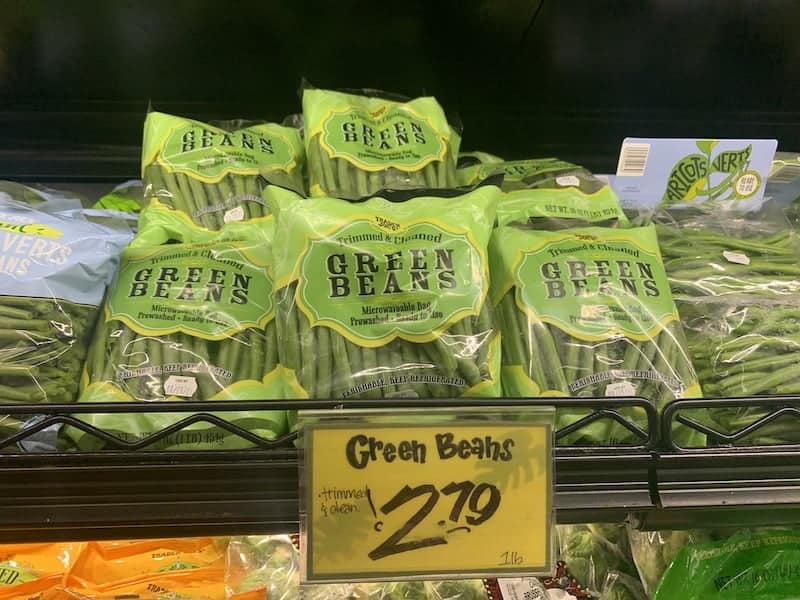 trader joes trimmed and washed green beans